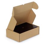 Boîte carton brune avec fermeture latérale 19x19x5 cm (lot de 20)