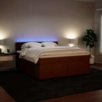 vidaXL Sommier à lattes de lit avec matelas Rose 180x200 cm Velours