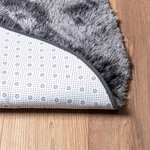 vidaXL Tapis shaggy à poils longs NAVARRA gris foncé 120x120 cm