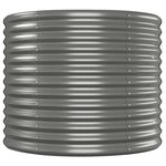 vidaXL Lit surélevé de jardin Acier enduit de poudre 620x80x68 cm gris