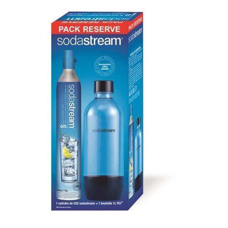 SODASTREAM Pack Réserve - 1 Cylindre CO2 + 1 bouteille PET 1 L