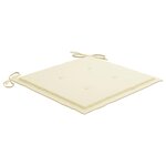 vidaXL Chaises de jardin lot de 4 et coussins crème bois teck solide