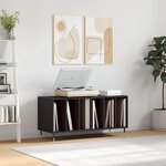 vidaXL Armoire à disques noir 100x38x48 cm bois d'ingénierie