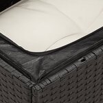 vidaXL Salon de jardin avec coussins 13 Pièces noir résine tressée