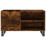vidaXL Armoire à disques chêne fumé 85x38x48 cm bois d'ingénierie