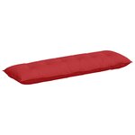 vidaXL Coussin de Dos Rouge 160 x 19 x 50 cm tissu