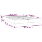 vidaXL Cadre de lit sans matelas vert foncé 160x210 cm velours