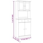 vidaXL Buffet ALTA 77x35x188 cm bois massif de pin