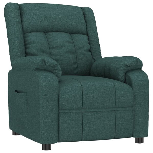 vidaXL Fauteuil inclinable Vert foncé Tissu