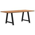 vidaXL Table à manger marron clair bois de chêne massif rectangulaire
