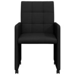 vidaXL Chaises de salle à manger 2 Pièces Noir 58 x 65 x 94 cm tissu