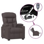 vidaXL Fauteuil inclinable électrique Marron foncé Tissu