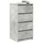 vidaXL Buffet gris béton 37 5x35x76 cm bois d'ingénierie