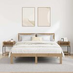 vidaXL Table de chevet 2 Pièces Chêne artisanal 40 x 40 x 50 cm