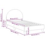 vidaXL Cadre de lit pour enfants avec tête de lit Crème 80 x 160 cm