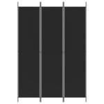 vidaXL Cloison de séparation 3 panneaux Noir 150x220 cm Tissu