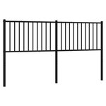 vidaXL Tête de lit métal noir 160 cm