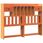 vidaXL Lit bibliothèque sans matelas cire marron 160x200 cm pin massif