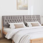 vidaXL Tête de lit capitonnée Taupe 200 cm Pin massif