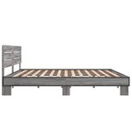 vidaXL Cadre de lit sans matelas sonoma gris 200x200 cm