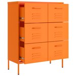 vidaXL Armoire à tiroirs Orange 80x35x101 5 cm Acier