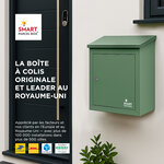 Boîte à colis moyenne 1 porte Verte à accès frontal Acier galvanisé SMART PARCEL BOX™