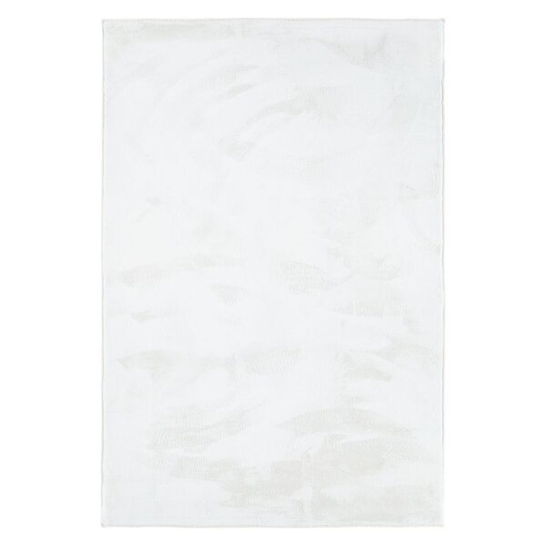 Tapis blanc doux 160x230 poils courts antidérapant