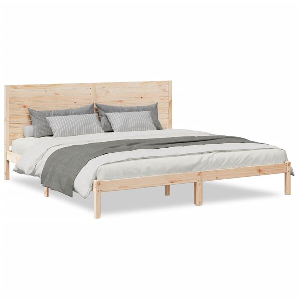 vidaXL Cadre de lit extra long sans matelas 200x210 cm bois massif