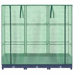 vidaXL Lit surélevé avec housse de serre aspect rotin 120 x 40 x 123 cm