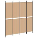 vidaXL Paravent 4 panneaux Beige 200 x 220 cm Tissu
