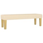 vidaXL Sommier à lattes de lit avec matelas Crème 180x200 cm Tissu