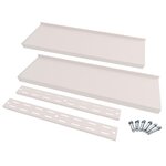 vidaXL Étagères murales flottantes à 2 niveaux 2 Pièces Inox 240x30 cm