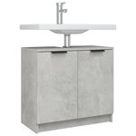 vidaXL Armoire de bain Gris béton 64 5x33 5x59 cm Bois d'ingénierie
