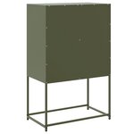vidaXL Buffet vert olive 68 5x38 5x107 cm acier