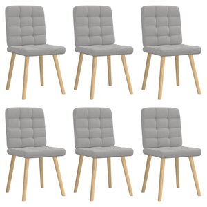 vidaXL Chaises à manger lot de 6 gris nuage tissu