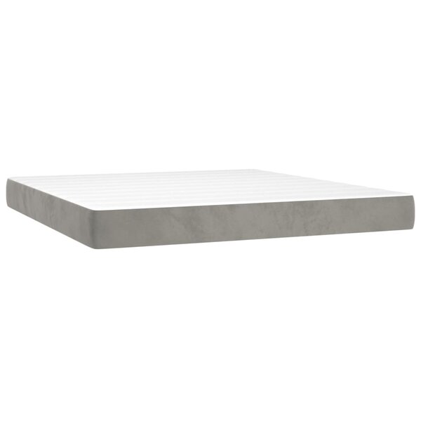 vidaXL Matelas de lit à ressorts ensachés fermeté moyenne Gris clair 180x200x20 cm