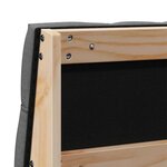 vidaXL Tête de lit capitonnée Gris foncé 135 cm Pin massif