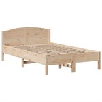 vidaXL Lit bibliothèque sans matelas 135x190 cm bois de pin massif