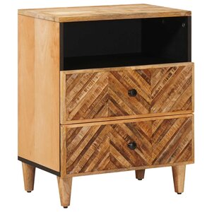vidaXL Table de chevet Marron 50 x 33 x 60 cm Bois de mangue massif