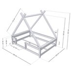 Lit cabane enfant TAHUKA 120 x 190 bleu clair