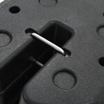 vidaXL Poids pour belvédère 4 Pièces Noir 220x50 mm Béton