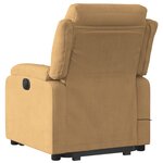 vidaXL Fauteuil inclinable de massage électrique marron velours