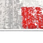 Vidaxl tapis gris et rouge 140x200 cm pp