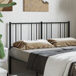 vidaXL Tête de lit métal noir 135 cm