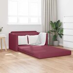vidaXL Canapé-Lit 110cm Bordeaux tissu