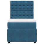 vidaXL Sommier à lattes de lit avec matelas bleu 100x200 cm