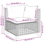 vidaXL Salon de jardin avec coussins 8 Pièces beige résine tressée