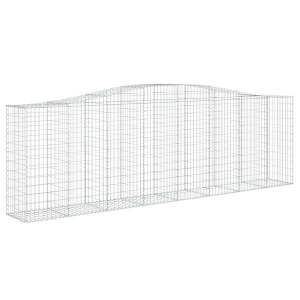 vidaXL Panier de gabions arqué 400x50x120/140 cm Fer galvanisé