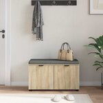 vidaXL Banc d'entrée avec coussin Chêne Sonoma 80 x 46 x 46 cm