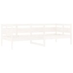 vidaXL Lit de jour blanc bois de pin massif 80x200 cm